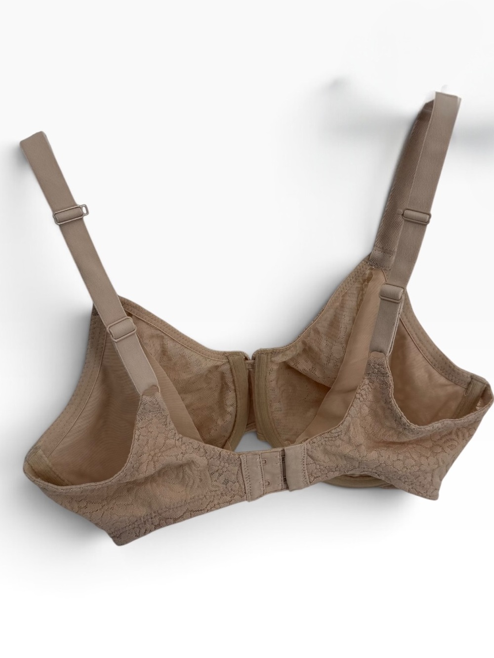 Wacoal 851205 Halo Lace Underwire Bra Beige Size 32DDD w/J-hook Back Closure - Picture 3 of 9